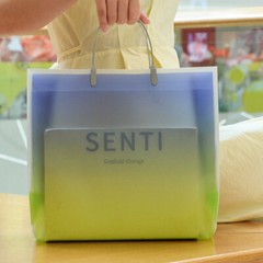 Eco Shopping Bag Gift Pouch Portable Reusable Waterproof Transparent Frosted