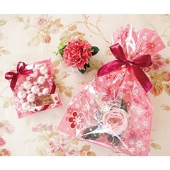 HEADS LVF-OP4 Lovely Flower OPP Gift Bags Made in Japan Pink 150mm W x 230mm H