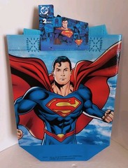 DC Comics SUPERMAN 2-Pack Blue Mini Reusable Tote/Shopping Bags NEW Free Ship!