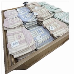 Trader Joe’s Mini Tote Bag 4-Pack Set Pink Blue Green Beige New