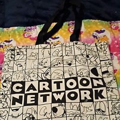 Cartoon Network Reusable Shopping Bag Cartoon Print Black White 13x14x14