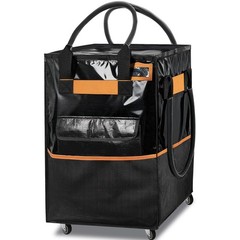 Reusable Grocery Bag on Wheels, 130L Large-Capacity Zippered Roller Tote, Carrie
