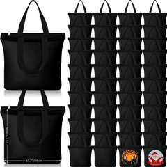 Silkfly 40 Pcs Extra Large Canvas Tote Bags Bulk 19.7×15.8” Blank Cotton Can…