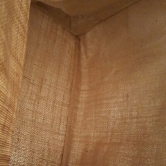 VTG Burlap Jute Satchel-Bag-Tote with Bamboo Handles