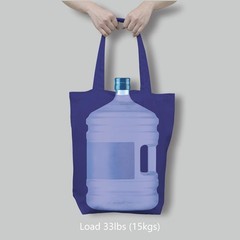 2 | 6 Pack Super Strong Large 17.5″x16.5″x5″ 10oz Cotton Canvas Tote Bag, Reu…