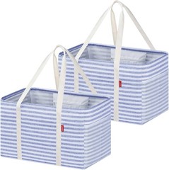 Standing Extra Large Utility Tote Bag W/ Metal Wire Frame & the Sides Rinforced