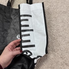 Lot of 5 Lululemon Reusable Shopping Bags Totes Red Black 2x Big 3x Small Sizes