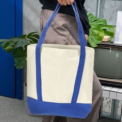 1Pcs 16″ x 14″ x 4″ Reusable Canvas Bag Tote Bag (Blue)