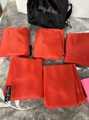 Bag-a-Roo Reusable Shopping Bags 5 Pack 23” X 14.5” Red Can Hold Up To 60lbs