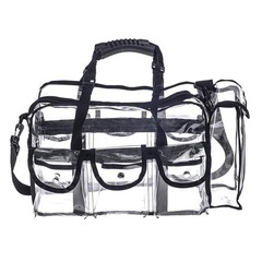 Jula Vance Large Clear Makeup Bag – Professional 16*10*7 inches, Black