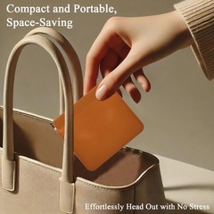 (2-Pack) Mini PU Leather Makeup Bag for Purse – 12×11 cm, Black + Brown