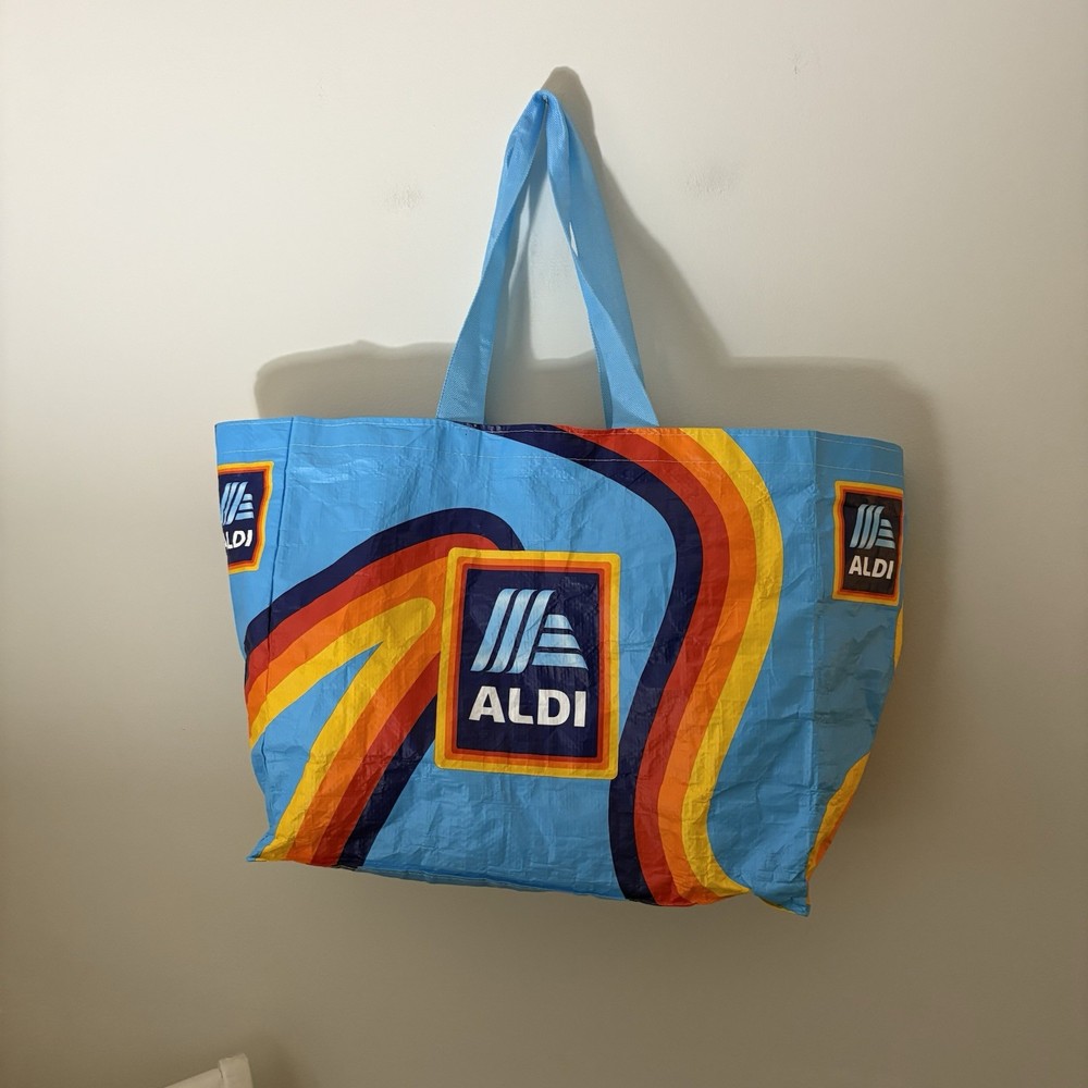 Aldi Reusable Shopping Bag 13” X 17” Large Basic Grocery Utility