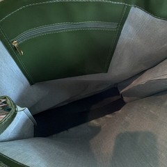 Harrods Knightsbridge Green Logo Foldable Tote Bag with Zipper Pocket