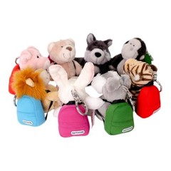 [Niki] OUTDOOR PRODUCTS Schnauzer Keychain 10cm Backpack Green Kids W4×D6×H10cm