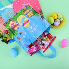 Iioscre 8 PCS Easter Gift Bags, Reusable 1 count (Pack of 8), Style 1