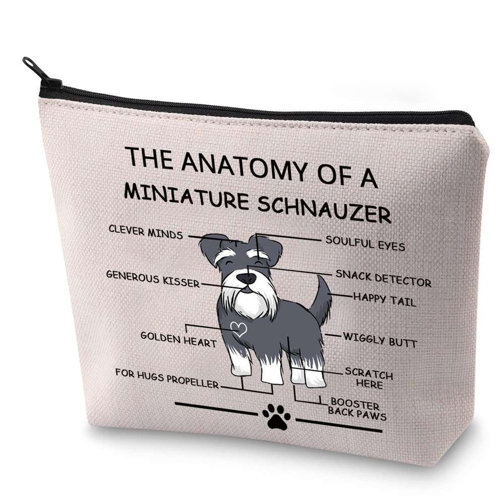 LEVLO Funny Mini Schnauzer Lovers Gifts The Anatomy of A Miniature