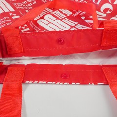 Lululemon Reusable Shopping Red Tote Bag Snap Closure 14″ x 16″ x 7″