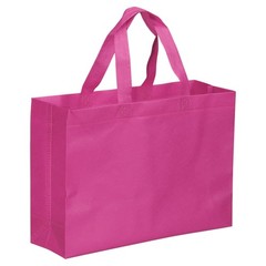 30x40cm Reusable Gift Bag, 10Pcs Horizontal Style Non-Woven, Rose Red