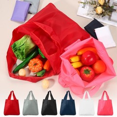 Washable Shopping Bags with Handles Bulk, Foldable Grocery Bags, Rose Red&S