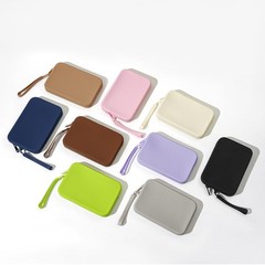 WHHJM Small Silicone Multifunctional Essential Bag Portable Travel Black