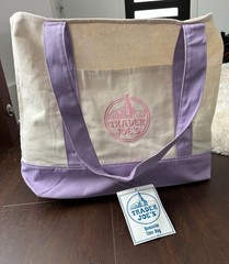 NWT Trader Joe’s Lavender Canvas Tote Bag FULL SIZE :: VIRAL :: Just Released!
