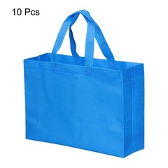30x40cm Reusable Gift Bags 10pcs Nonwoven Shopping Bag Sky Blue
