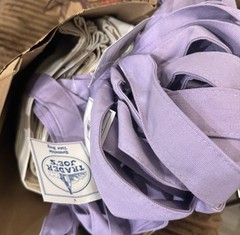 Trader Joe’s Canvas Limited Release Tote Shopping Bag LARGE Lavender – NWT
