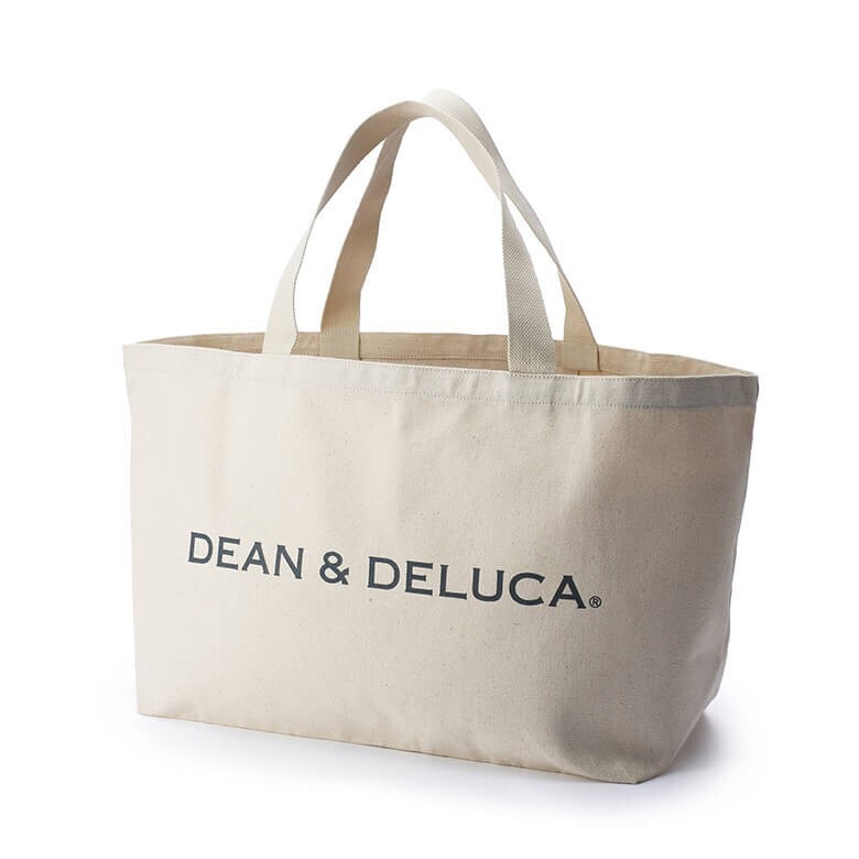 DEAN & DELUCA Big Tote Bag Extra Large LL Natural Off White Shopping bag Cotton