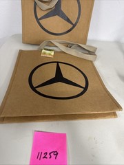 Lot Of 2 Washable Paper Mercedes-Benz Paper Tote Bag 12”x 13”x7.5” Gift Bag New