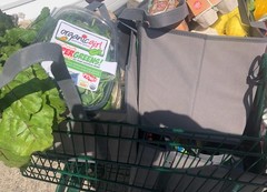 Stylish Gray Heavy-Duty Reusable Grocery Tote Bags – Easy to Clean and Carry