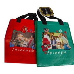 CultureFly Friends Holiday Christmas Totes 8×10 Matthew Perry turkey armadillo