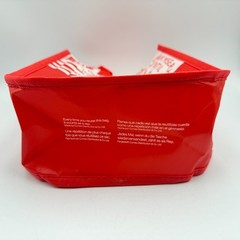 Lululemon Reusable Shopping Tote Lunch Bag Red White Snap Button 11″ x 9″ x 4.5″