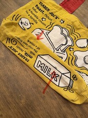 Vintage Trader Joe’s Yellow Red Cottton Tote FAIR