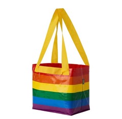 Two Ikea STORSTOMMA Reusable Small Rainbow(ish) Tote Pride