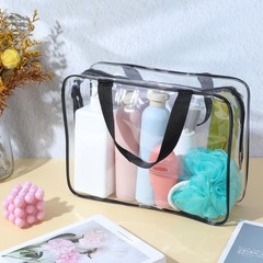 PercyEffie 10 Pack Large Clear Waterproof Storage Bags clear with Transparent