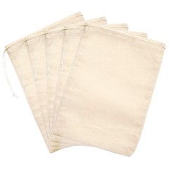 Tayfremn 100Pcs Cotton Drawstring Bags, 1 count (Pack of 100), Natural Color