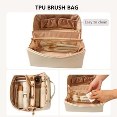 Omeily Travel Makeup Bag Toiletry for Women Large Cosmetic C-Pink