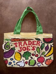 Trader Joe’s Vegetables & Fruit Reusable Tote Cloth Canvas Bag Produce Shopping