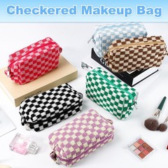 RAIHOMKIT 6 PCS Checkered Cosmetic Bags, Makeup Bags for