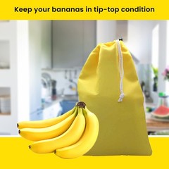 Gadgetime USA – Banana Drawstring Preserve Bag to Keep Fresh One Size, Yellow