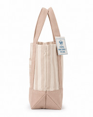 Trader Joe’s Beige Cream Striped Mini Canvas Tote Bag New w Tags Limited School