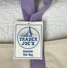Trader Joe’s NWT LARGE Canvas Tote NEW RELEASE LAVENDER Straps