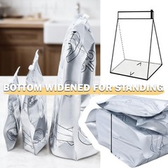 Reusable Aluminum Foil Storage Bags,Vacuum Zipper 3 SIZE / 30 PCS, 30PCS