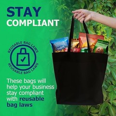 Simple Sacks Non woven Bag Ultrasonic BLACK 90 ct