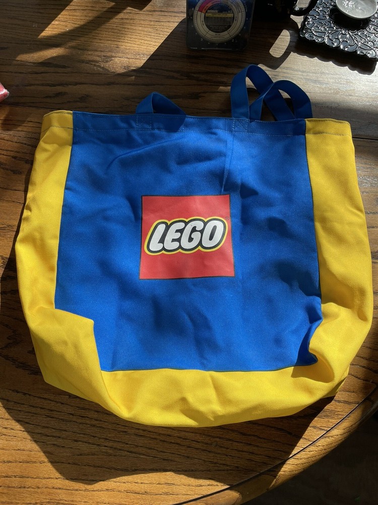 2019 Lego VIP Blue Yellow Red Reversible Tote Bag 21″ x 16″ x 6″ New NWT