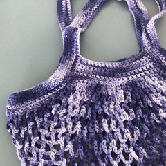 Handmade Crochet French Market Mesh Grocery Bag 100% Cotton Eco gift