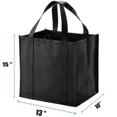 Reusable Shopping Totes, 10 Pack, Holds 40 Lbs, Durable Handles, Multicolor