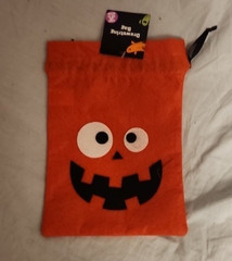 Felt Drawstring Halloween Candy bag Pumpkin Jack o lantern