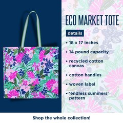 18″ x 17″ Eco Tote, Market Shopper Bag, Oversize Reusable Grocery Tote with C…