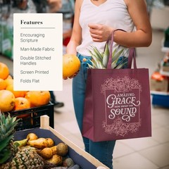Reusable Inspirational Scripture Shopping Tote Bag for Women: Amazing Grace, …
